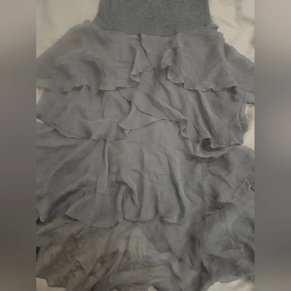 Haute Hippie Gray Maxi Skirt/Dress with Tiered Ruffles - Picture 4 of 4